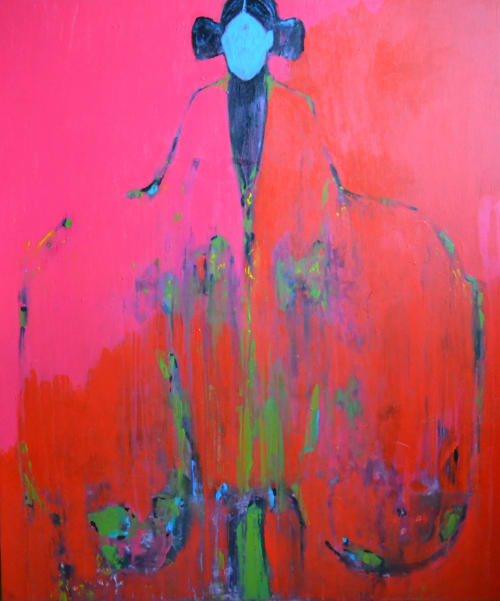 Burning Presence — Alienation Series | Paintings by Gela Mikava