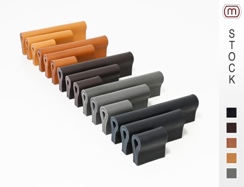 Leather furniture handles in 5 immediately available colors, | Hardware by minimaro - luxury furniture handles