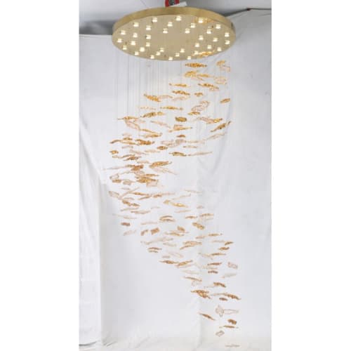 JT251 ELLIPSE LEAF FALL CHANDELIER | Chandeliers by alanmizrahilighting | New York in New York