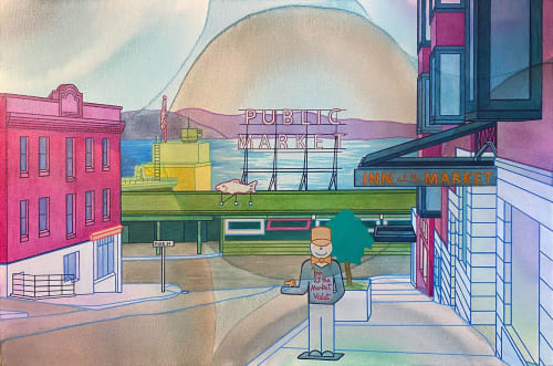 Welcome Inn | Oil And Acrylic Painting in Paintings by Elizabeth Gahan | Equinox Studios in Seattle