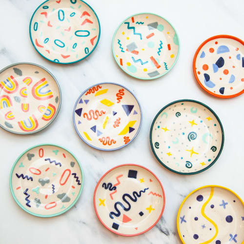 Hand Painted Ring Dishes | Decorative Bowl in Decorative Objects by Melike Carr