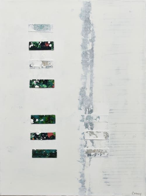 Sudden Chill - Acrylic and collage on canvas | Paintings by Lisa Fine Art