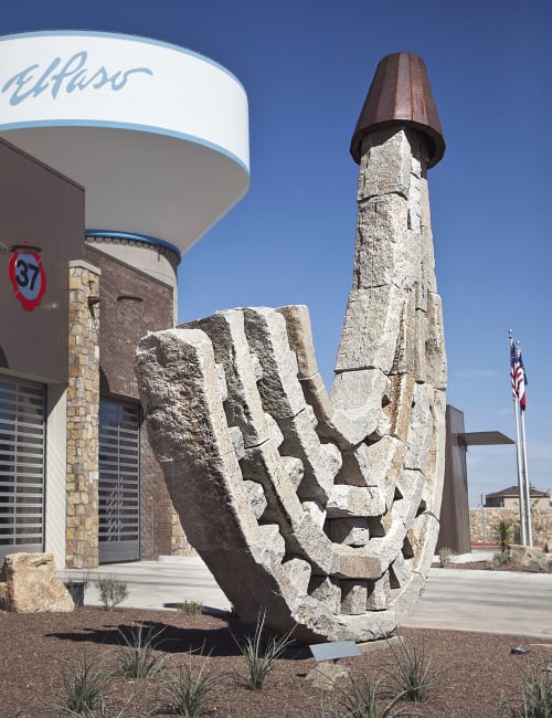 Water, 2013 | Public Sculptures by Ilan Averbuch | El Paso Fire Station 37 in El Paso