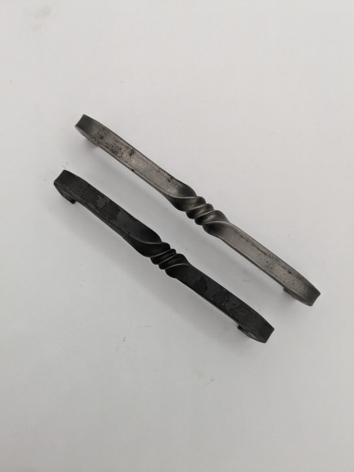 Hand Forged Twist U Pull Cabinet Hardware | Hardware by Element Metal & Woodcraft