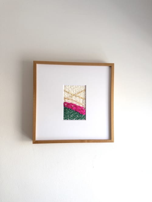 Bright Framed Fiber Art | Tapestry in Wall Hangings by Sarah Lawrence