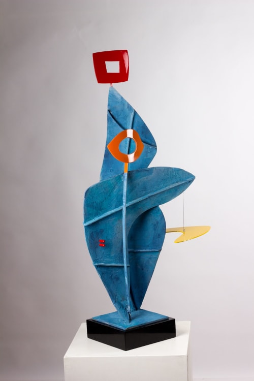 Abstract table sculpture with figurative elements by Paul Stein