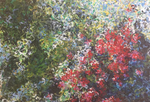 Divine Garden | Oil And Acrylic Painting in Paintings by Viktoria Ganhao