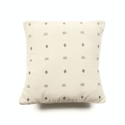 Nira White Handloom Pillow | Pillows by Studio Variously