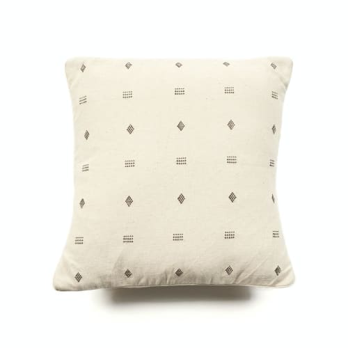 Nira White Handloom Pillow Cover | Pillows by Studio Variously