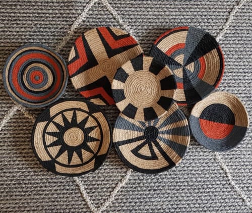 Set of 7 Boho Wall Plate Decor | Decorative Plate in Decorative Objects by Sarmal Design