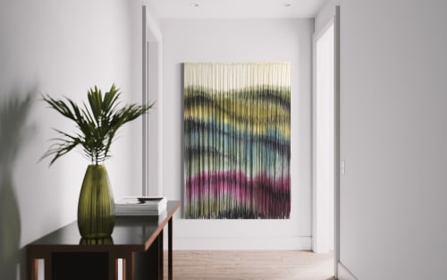 WARP Large Colorful Abstract Textile Wall Hanging | Macrame Wall Hanging in Wall Hangings by Wallflowers Hanging Art