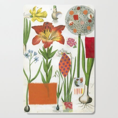 Orange Lily Cutting Board | Serveware by Pam (Pamela) Smilow