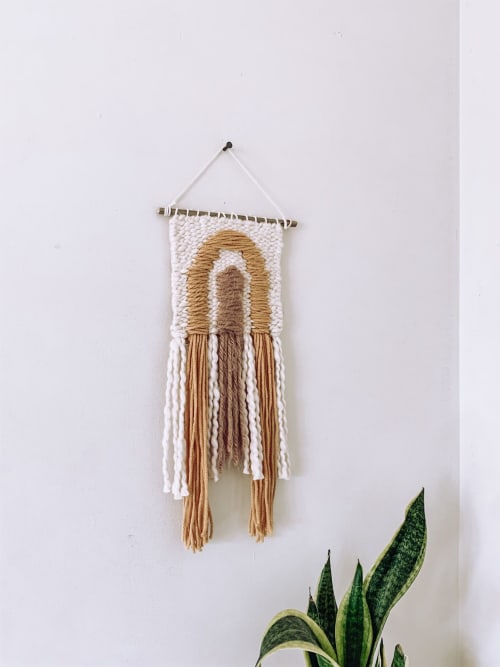 Handmade Rainbow Inspired Woven Wall Hanging Decor | Macrame Wall Hanging in Wall Hangings by Hippie & Fringe