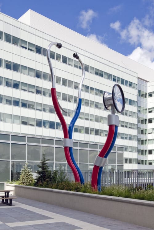 PRENDRE LE POULS | Public Sculptures by COOKE-SASSEVILLE | McGill University Health Centre in Montréal