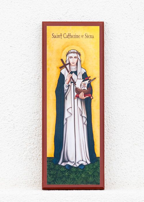 St Catherine of Siena - Print on Icon Board | Art & Wall Decor by Ruth and Geoff Stricklin (New Jerusalem Studios)