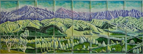 Topa topa Mountains | Tiles by Sue Barry tiles
