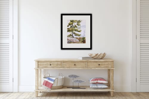 Pine Mist | Watercolor Painting in Paintings by Maurice Dionne FINEART
