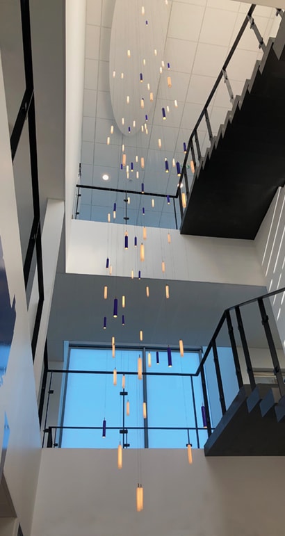 A bluish Rainy over Le Mans | Lighting Design by Beau&Bien | Le Mans in Le Mans