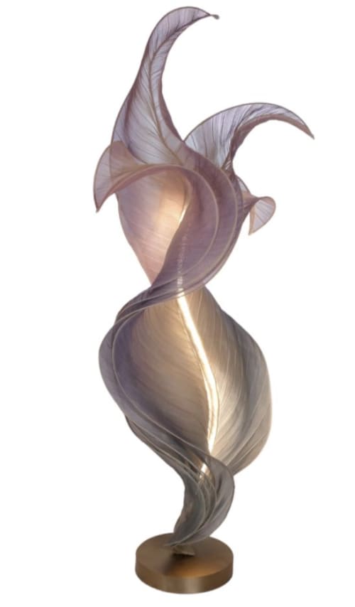 Sculptural Fabric Floor Lamp Aquarius by Studio Mirei | Lamps by Costantini Design