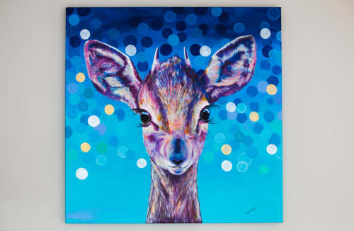 SYLVESTER "THE CALF ANTELOPE" | Oil And Acrylic Painting in Paintings by Maya Corona