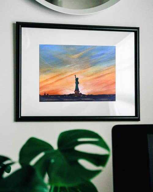 Lady Liberty | Oil And Acrylic Painting in Paintings by ArtbyPunam