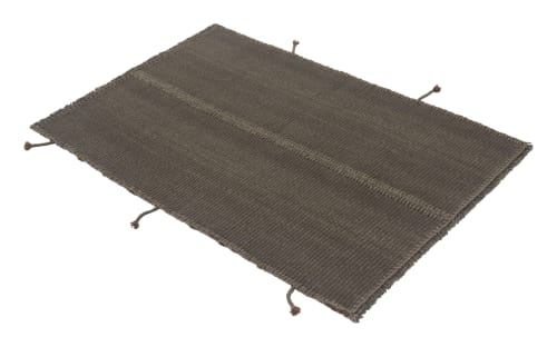 Rug & Kilim’s Contemporary Kilim in Gray with Brown Accents | Rugs by Rug and Kilim