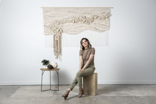 Large Textural Wall Hanging "Evermore" | Macrame Wall Hanging in Wall Hangings by Rebecca Whitaker Art