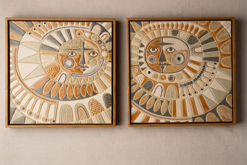 Mayan Sun (choose from two) - Made to Order | Mosaic in Art & Wall Decor by Clare and Romy Studio