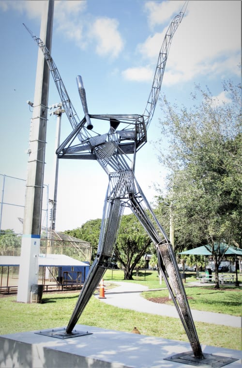 Minoso | Public Sculptures by Rafael Consuegra Sculptor | Miami Lakes Optimist Park in Miami Lakes