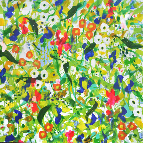 Verte 2 (48x48x1.5") | Oil And Acrylic Painting in Paintings by Valerie Capewell