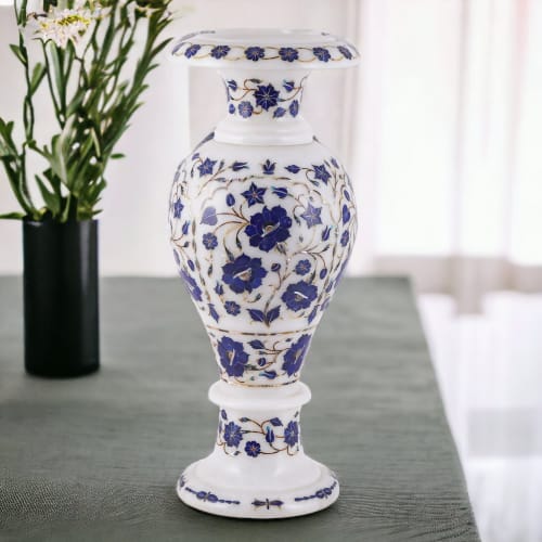 Marble vase for flowers, White marble vase, marble vase | Vases & Vessels by Innovative Home Decors