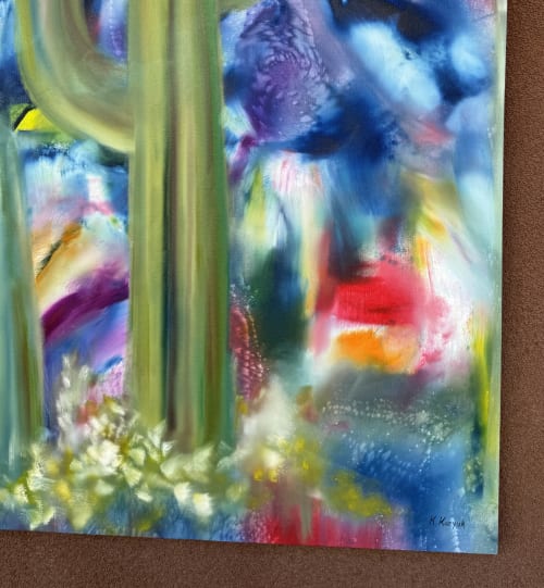 Cactus | Oil And Acrylic Painting in Paintings by Kozyuk Gallery