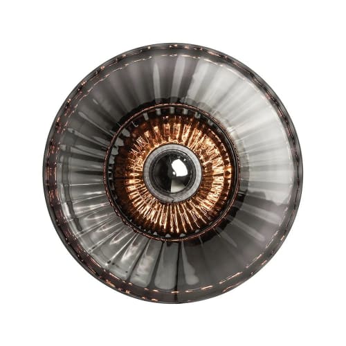 New Wave Optic Wall Light Sconce Smoke | Sconces by Marie Burgos Design and Collection