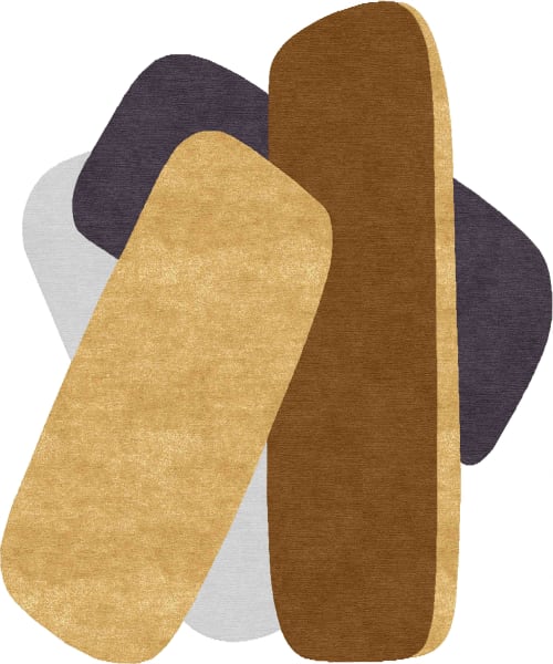 Rug Composition XXII contemporary non-regular unusual shape | Rugs by Atelier Tapis Rouge