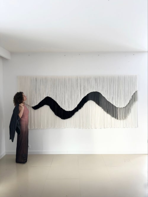 "Moments" Large-Scale Fiber Art Wall Installation | Tapestry in Wall Hangings by Olivia Fiber Art