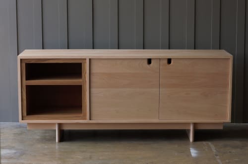 Float Credenza Solid Wood | Oak | Furniture by HALF HALT | Reinli Street in Austin