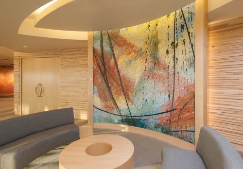 Mosaics for Tempur-Sealy World Headquarters, "After the Storm" and "Rise and Shine". | Art & Wall Decor by Guy Kemper | Tempur Sealy International, Inc. in Lexington