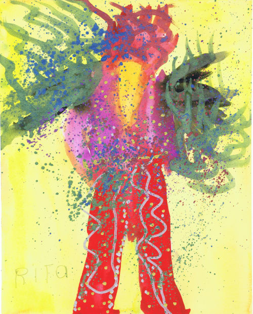 Carnival King - Original Watercolor | Watercolor Painting in Paintings by Rita Winkler - My Art, My Shop -by Rita ... Where Every Stroke Speaks of Joy and Inclusion