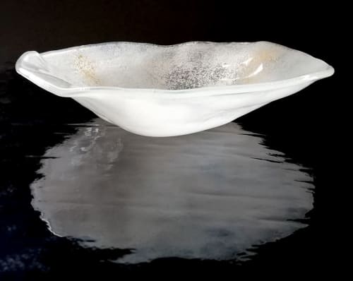 Glass plate Nacar collection | Ceramic Plates by Roser Aromar Glass | Nou Taller de Vidre in Girona