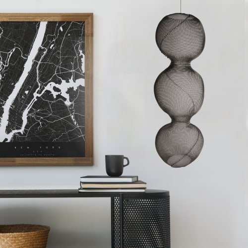 Steel Wire Mesh hanging Sculpture #10 | Sculptures by Anne Lindsay
