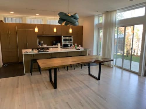Highly Figured Elm Dining Table | Tables by Where Wood Meets Steel