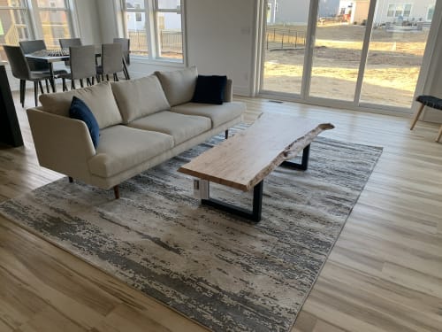 Live Edge Curly Ambrosia Maple Coffee Table | Tables by Live Better Furniture | JEMM Construction LLC in Painesville