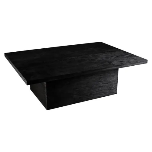 Reclaimed Black Oak Rectangular Coffee Table | Tables by Aeterna Furniture