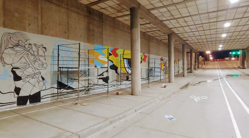 'The Salt Palace Subway' Mural | Street Murals by Matt Monsoon | Monsoon Artworks | Salt Palace Convention Center in Salt Lake City