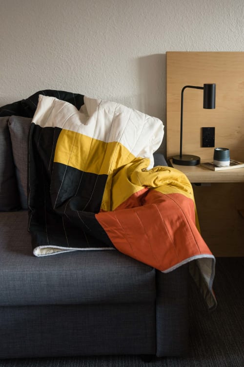 Bruges Quilt | Linens & Bedding by Vacilando Studios | Heliotrope Hotel in Bellingham