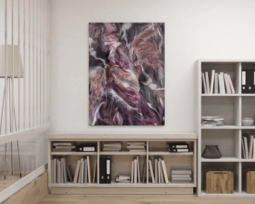 Purple Rain | Paintings by Atelier Bloom | Private Residence, Motreal CA in Montreal