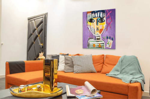 Kiss Me You Fool | Original Acrylic Painting | Oil And Acrylic Painting in Paintings by Aleea Jaques