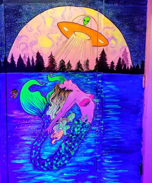 Outerspace Mermaid | Murals by Nancy Mendez