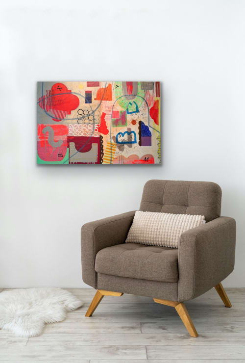 My Heart Leads the Way | Mixed Media by Paula Saslow, Copper Rose Art