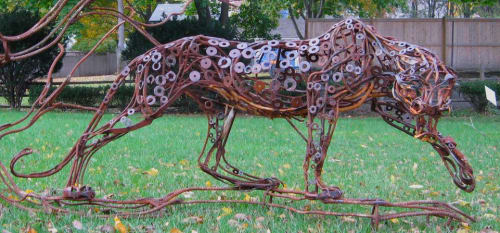 Spotted Catamount | Public Sculptures by Wendy Klemperer Art Inc | Sage Lodge in Pray